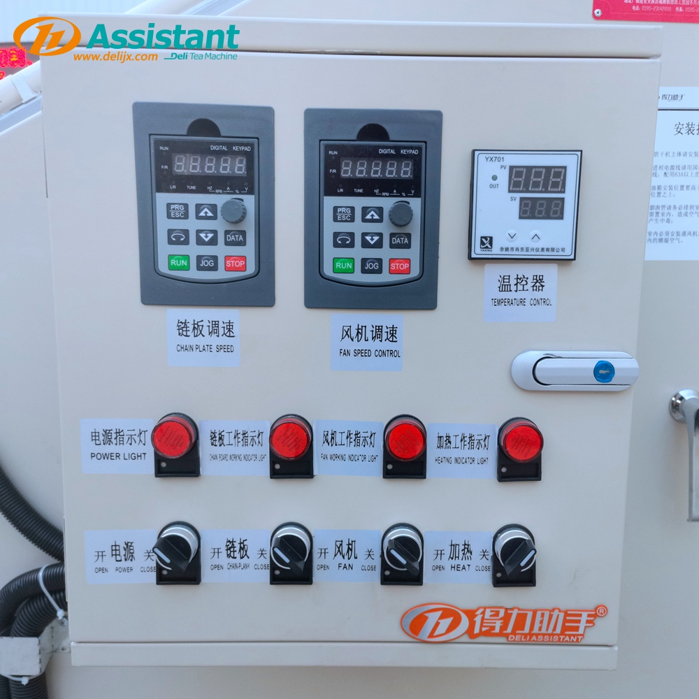 Cina Pemanas Gas Mesin Pengering Teh Tipe Sabuk Kontinyu Kecil DL-6CHL-RQ10 pabrikan