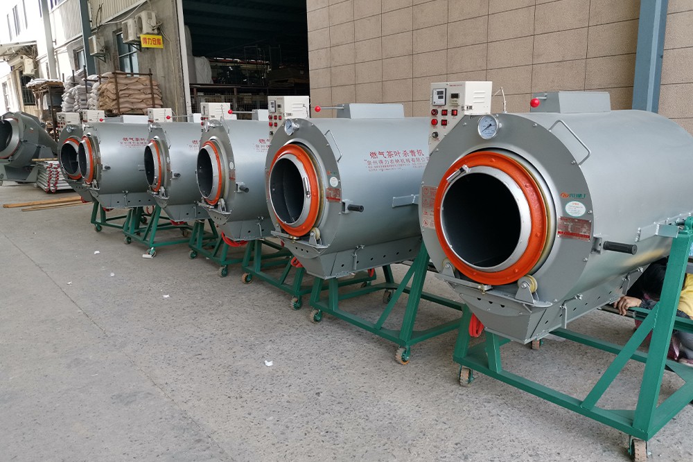 tea fixing machine gas heating