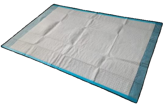 Lençol de cama não tecido descartável hospitalar, almofada médica de absorção, almofada de cama azul para adultos e bebês