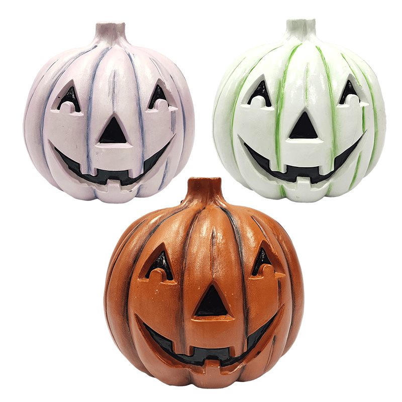 Senmasine Citrouilles d'Halloween en plastique pour décoration de maisons hantées de fête effrayante