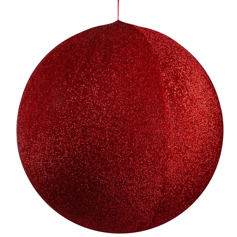 Enfeites de bola de Natal infláveis ​​​​Senmasine pendurados em ouropel - várias cores disponíveis