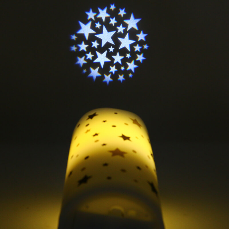 Vela de projeção estática Senmasine 7,5 * 15cm Projetor estrela ilumina velas sem chama