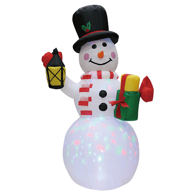 Senmasine Weihnachts-Schneemann, aufblasbar, für drinnen und draußen, aufblasbare Hofdekoration, LED-Lichter