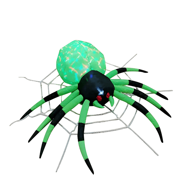 Senmasine Halloween araignée gonflable avec LED intégrée multi-projecteur mobile lumière décoration de fête en plein air