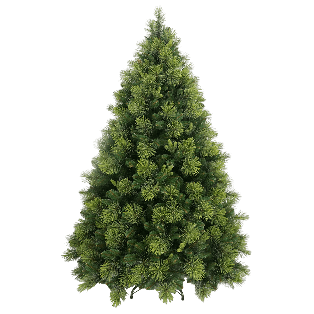 Senmasine 7.5ft شجرة عيد الميلاد الخضراء للزينة عيد الميلاد في الهواء الطلق إبرة صلبة اصطناعية مختلطة بولي كلوريد الفينيل