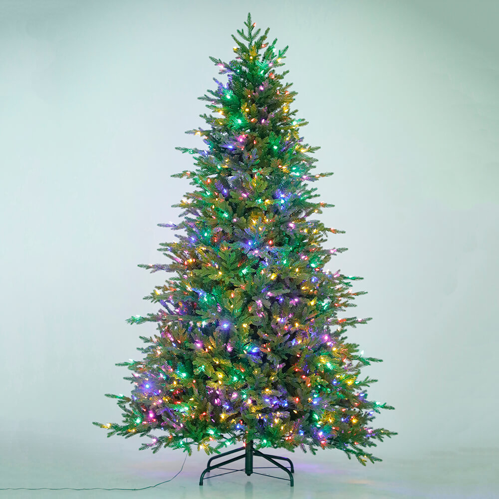 Senmasine 7,5 piedi albero di Natale artificiale in PVC PE per decorazioni per festival di Natale per feste al coperto all'aperto
