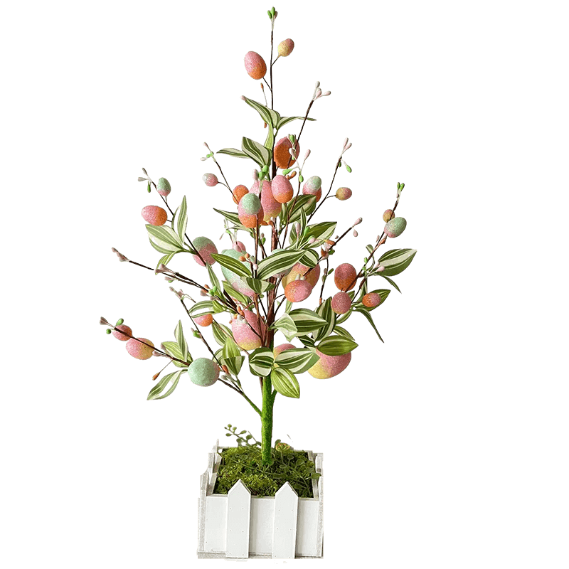 Senmasine Colorful Eggs Easter Tree For Home Garden Tabletop Indoor Decoration 18inch 19inch 24inch