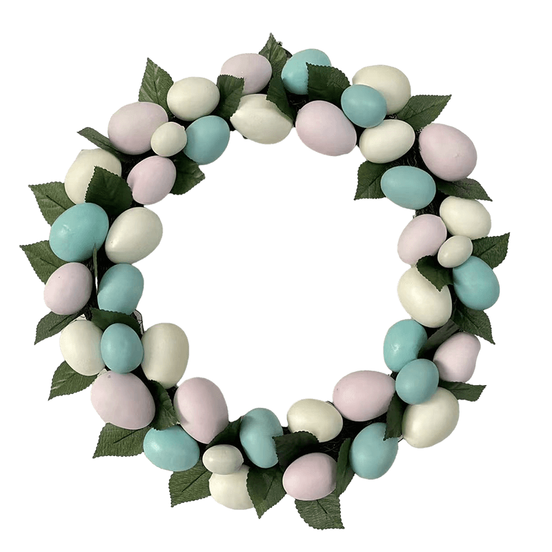 Coroa de ovos de páscoa Senmasine para decoração suspensa da porta da frente 18 polegadas 20 polegadas 22 polegadas