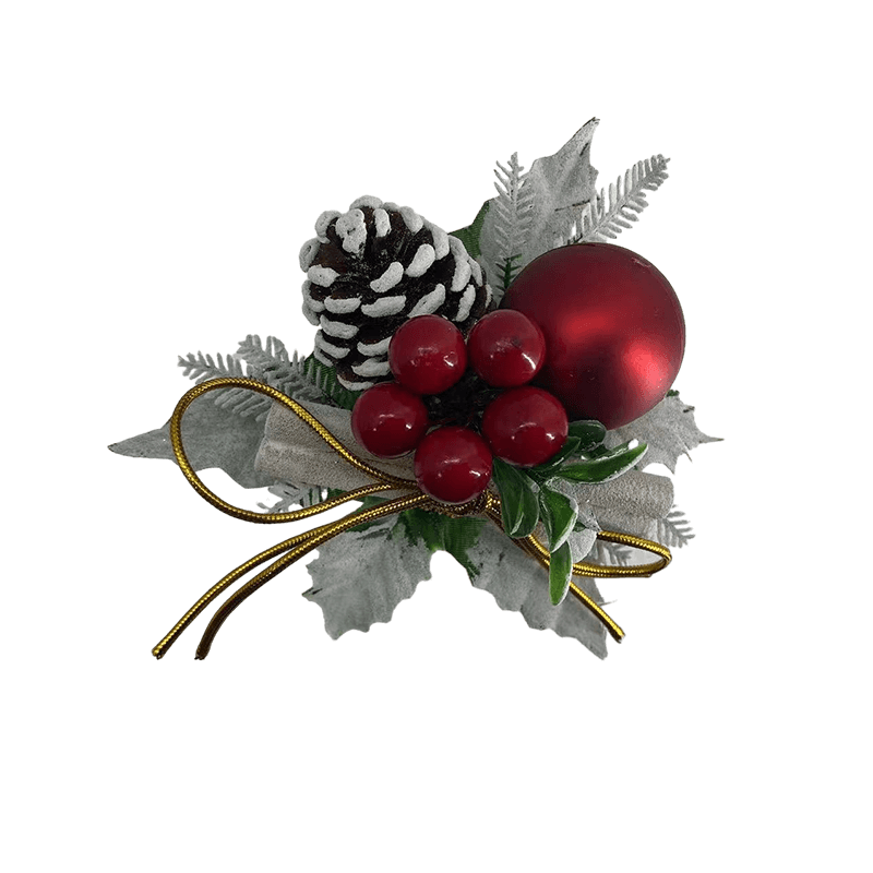 Senmasine 多种风格浆果精选圣诞树花环装饰混合松果冬青叶