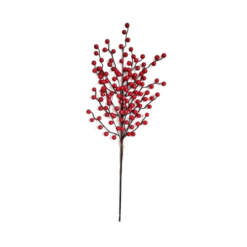 Senmasine - Púas artificiales de bayas rojas para decoración del hogar de vacaciones, corona de árbol de Navidad