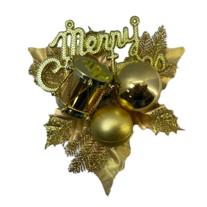 Senmasine christmas picks for arrangements and wreaths DIY decoration mixed pinecone glitter ball merry pick