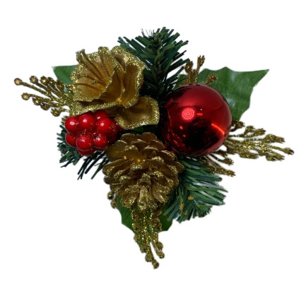 Palline natalizie rosse Senmasine con rami glitterati, foglie artificiali, decorazioni natalizie fai-da-te