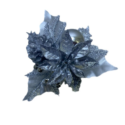 Senmasine enfeites de prata palhetas de Natal com folhas artificiais de pinha natal feriado inverno presentes decorativos DIY