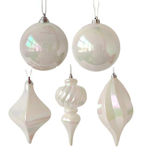 Senmasine レインボー特別な形のつまらないボールクリスマスパーティー用ぶら下げ装飾飛散防止プラスチック装飾品