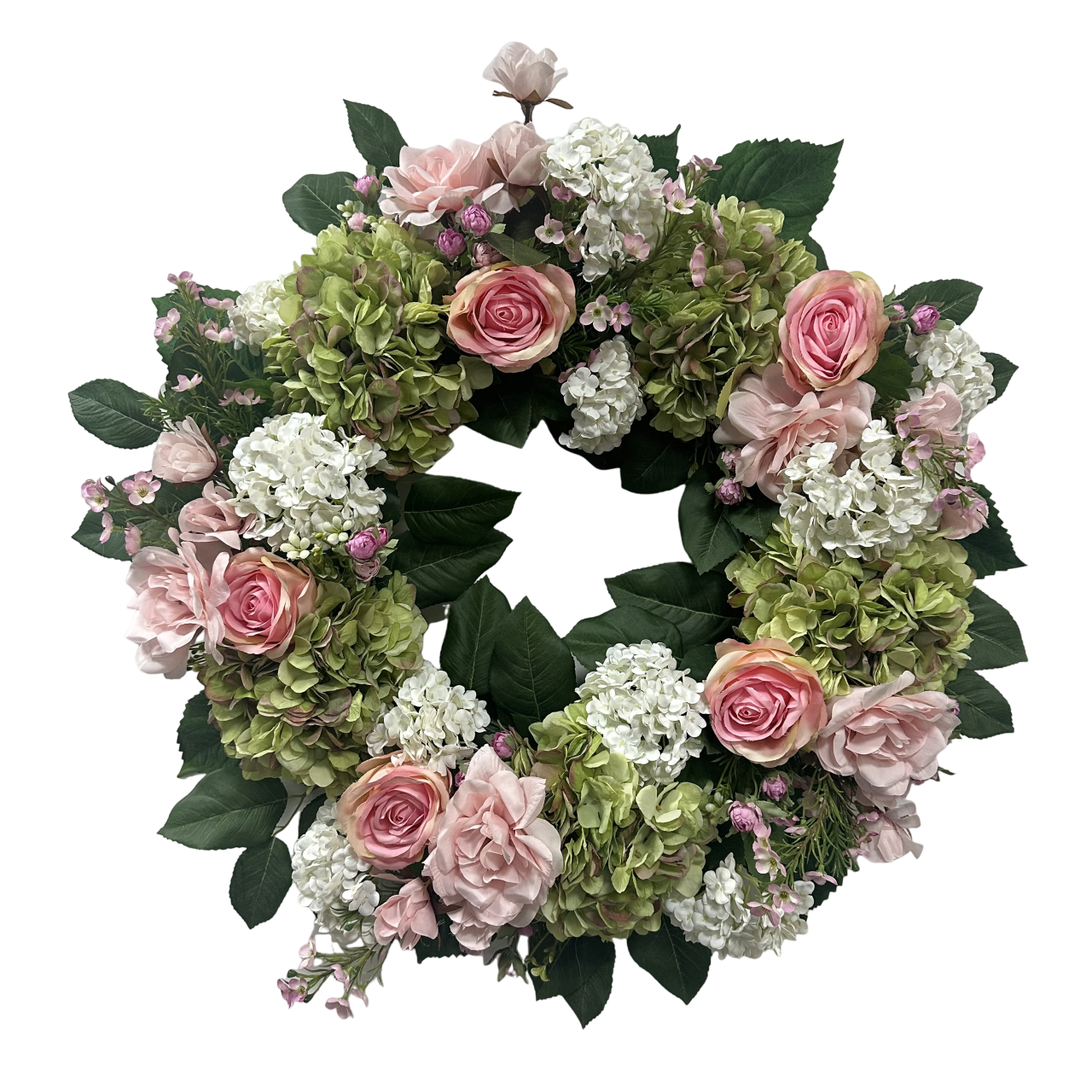Senmasine hydrangea wreath peony artificial wreaths flowers rose dahlia for front door spring hanging decoration