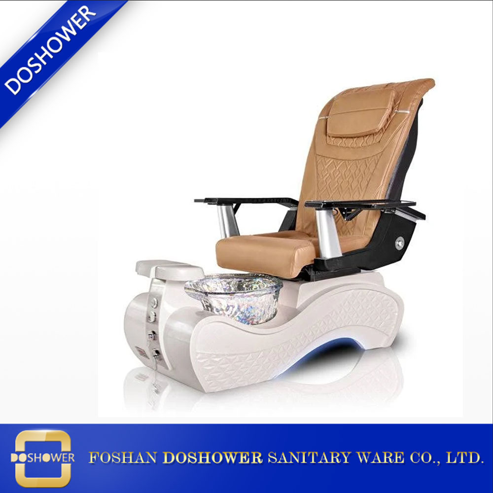 Fábrica de sillas de spa y pedicura DS-P1114 de cuero PU suave con luz LED dual