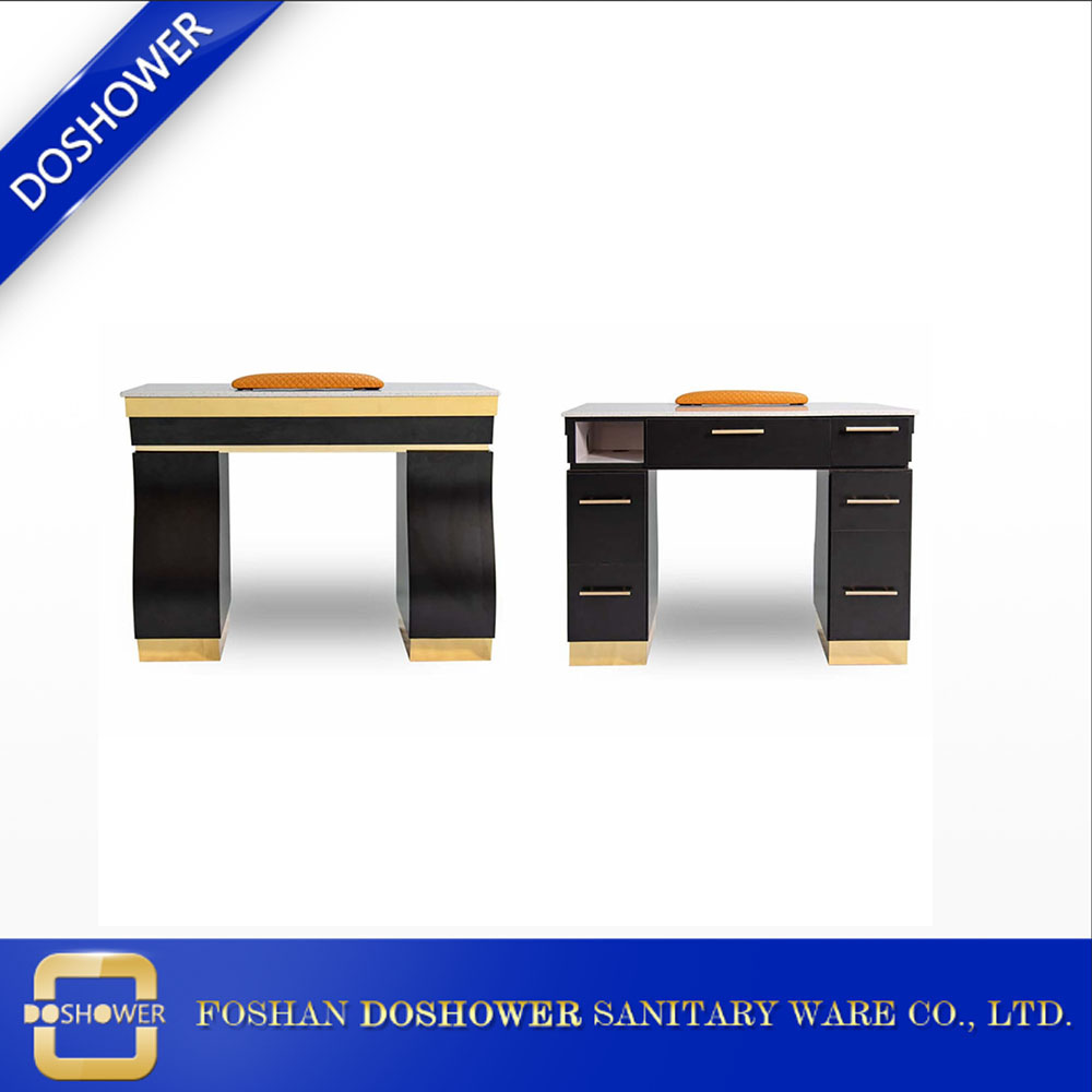 Fabbrica di tavoli per unghie per mobili per manicure in pelle DS-M1123 con piano in marmo