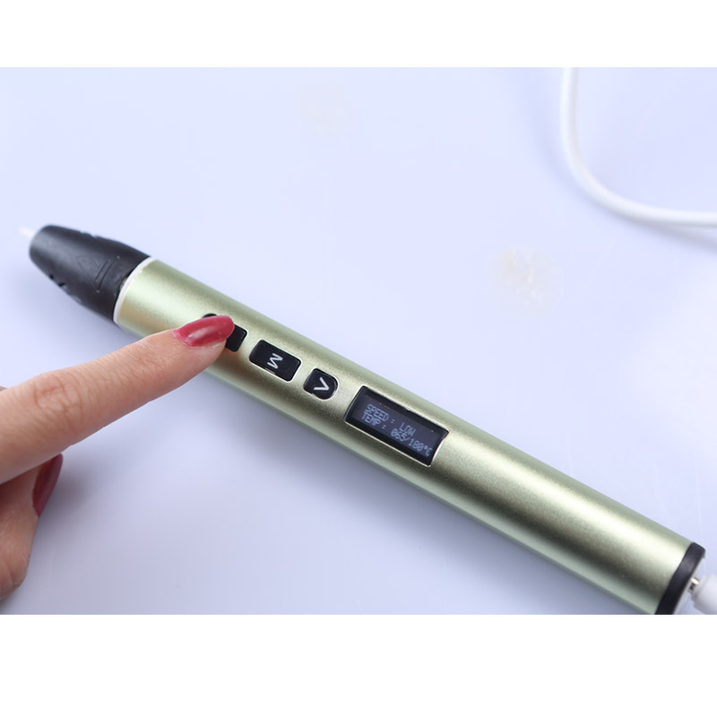 Bunter 1,75-mm-PLA-PCL-Filament für Kinder, DIY-3D-Stift, PCL-Zauberdruck-Doodle-Stift mit OLED-Bildschirm