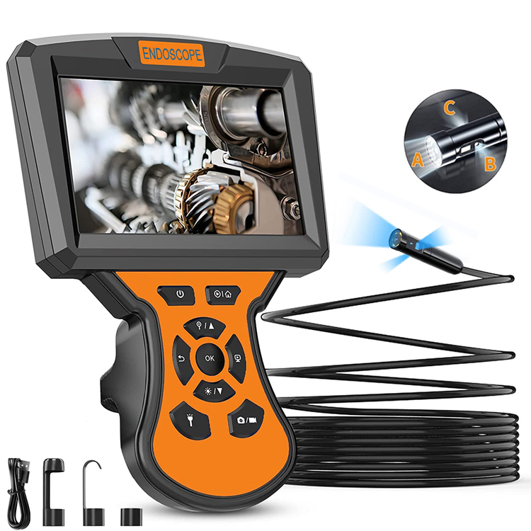 New Model Portable Single Lens Pipe Borescope 5inch Hd Lcd Handheld Video Industrial Inspection Endoscope Camera