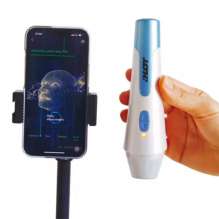 Gestire Microscopio WiFi Beauty Attrezzatura del rilevatore del viso Attrezzatura wireless wifi tri spettrale AI Analizzatore di pelle intelligente