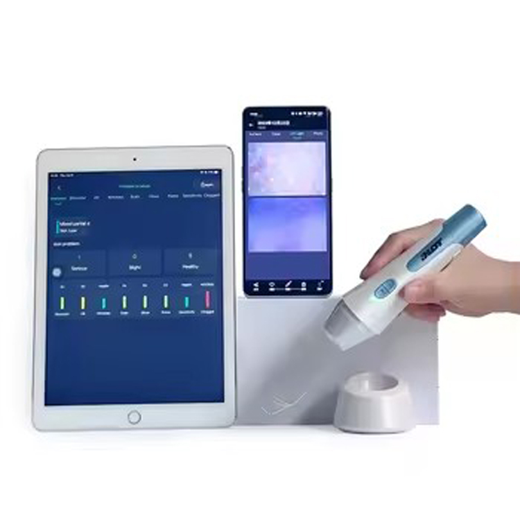 Handle Wifi Microscope Beauty Facial Analyzer Detector Equipment Wireless WIFI Tri Spectral AI Intelligent Skin Analyzer - COPY - 9i9nnw