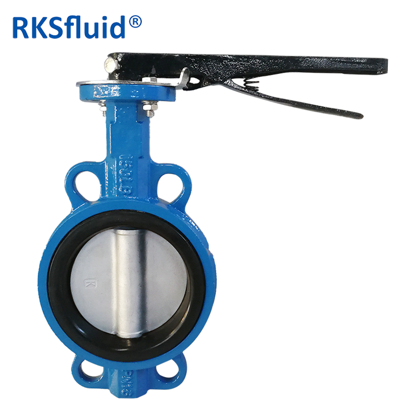 China Supplier ANSI Cast Ductile Iron Wafer Lug Type Resilient EPDM Seat Butterfly Valve DN100 PN16