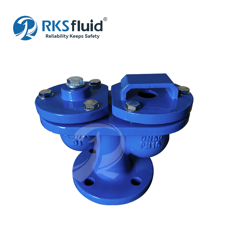 Chinese valve manufactured DN50 DN100 ductile iron flange double ball air release valve PN16 for water