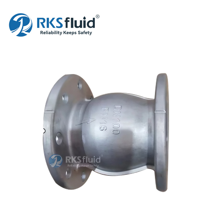 DN100 Stainless Steel SS304 Flange Nozzle Check Valve PN16 for Sewage Pump