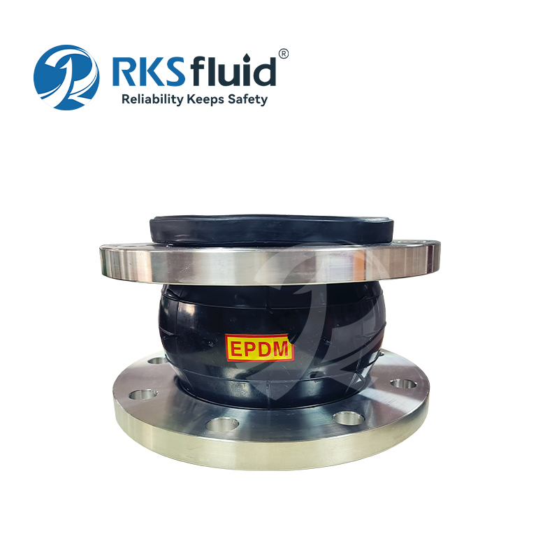 Acid Alkali Resistance Galvanized Carbon Steel JIS 10K Flange Type Flexible Bellows EPDM Soft Rubber Expansion Joint
