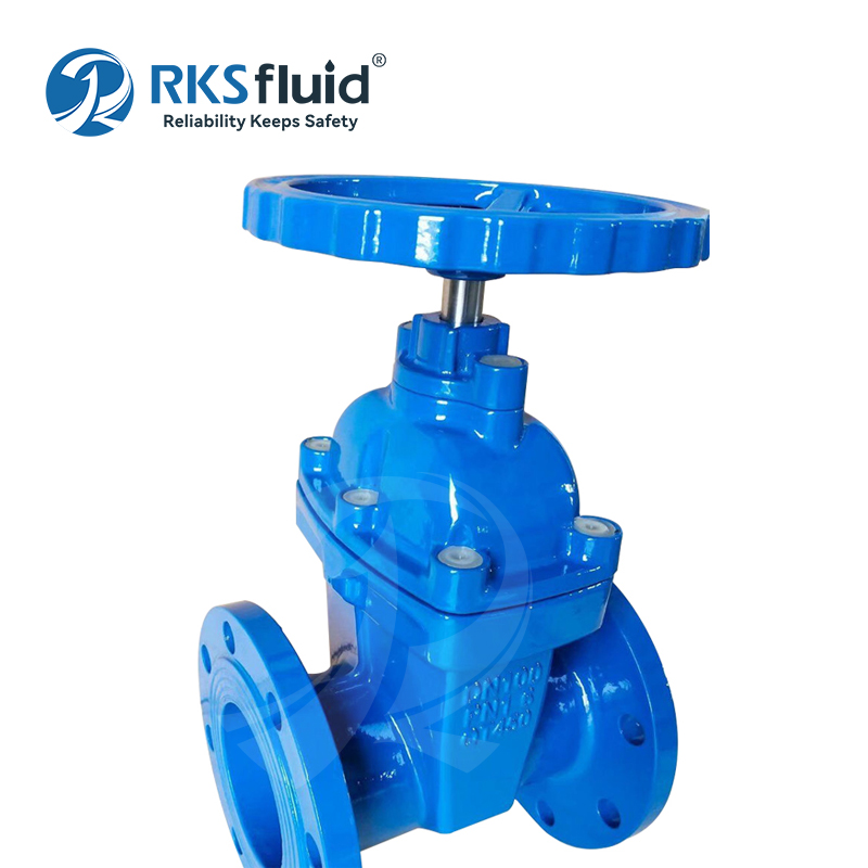 OEM Custom Wholesale Water Valve PN10 Cast Iron 4inch Soft Seal Flanged Gate Valve DN100 DN200