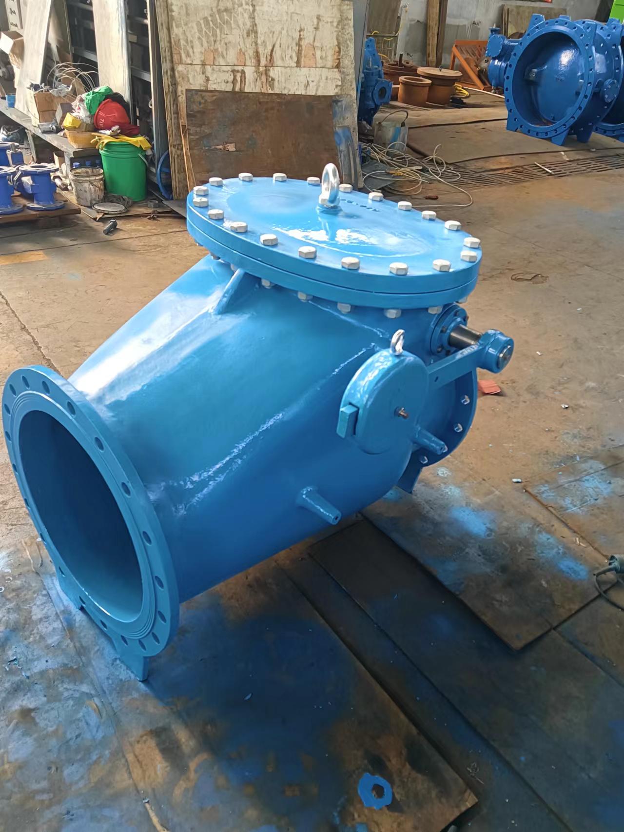 DIN3202 F6 double flange DN80 wafer swing check valve DN500 PN10 for water with lever and counter weight