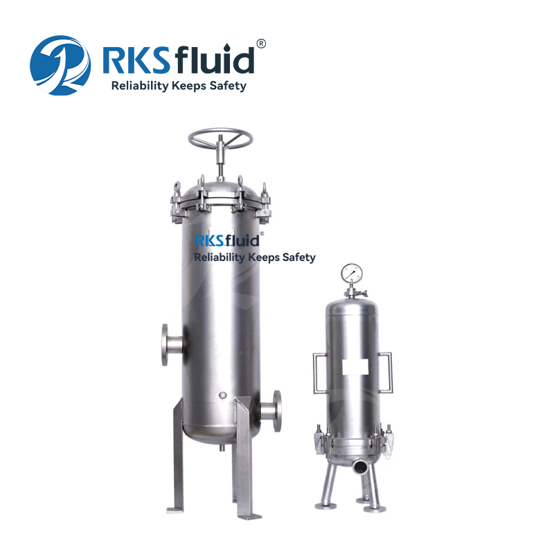 Equipamento de filtragem do fabricante chinês SS304 SS316L Aço inoxidável 0,1 Microns Couberes de filtro de cartucho sanitário mícrons