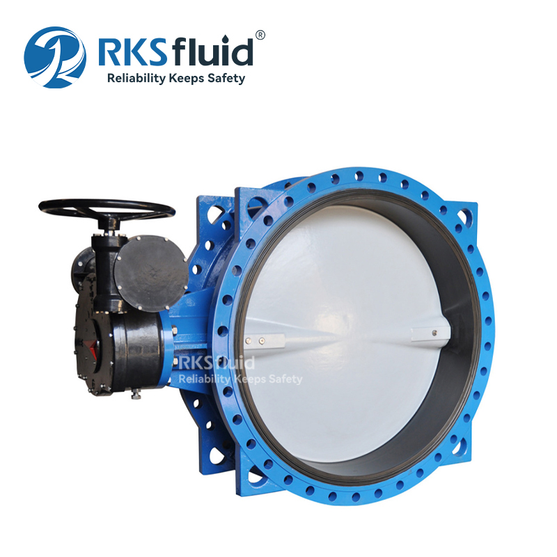 DN1600 PN10 Double Flange Butterfly Valve