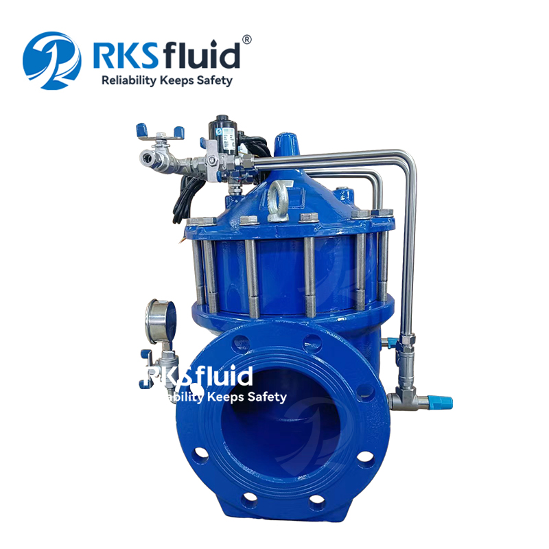 RKSfluid K700 EPDM หน้าแปลนโซลินอยด์วาล์วควบคุมการไหลของโซลินอยด์ DN300 PN16