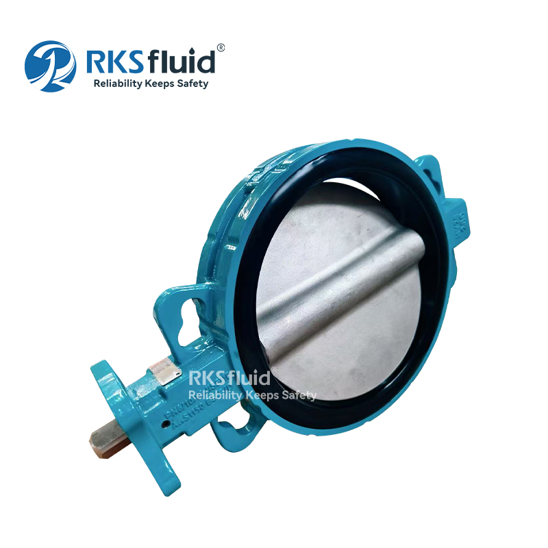 Válvula borboleta tipo wafer de assento EPDM personalizada com preço de fábrica PN16 para tratamento de água