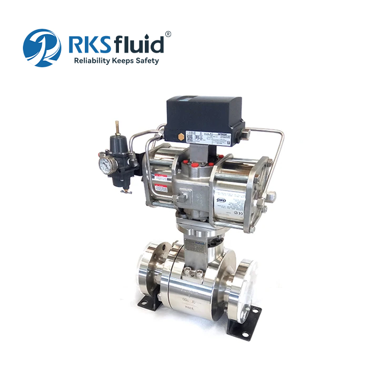 แอคชูเอเตอร์แบบนิวเมติก บอลวาล์วลอยปิดผนึกอย่างหนัก