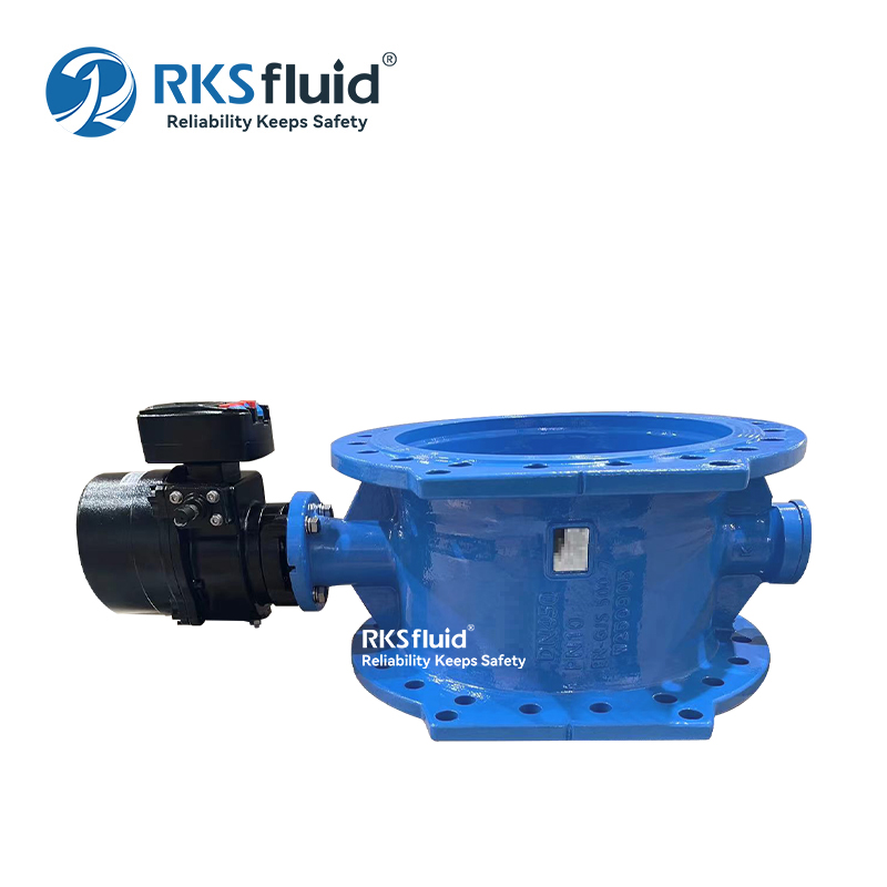 EN558-1 Series 13 14 วาล์วผีเสื้อประหลาดคู่ไฟฟ้า DN450 DN500 PN10