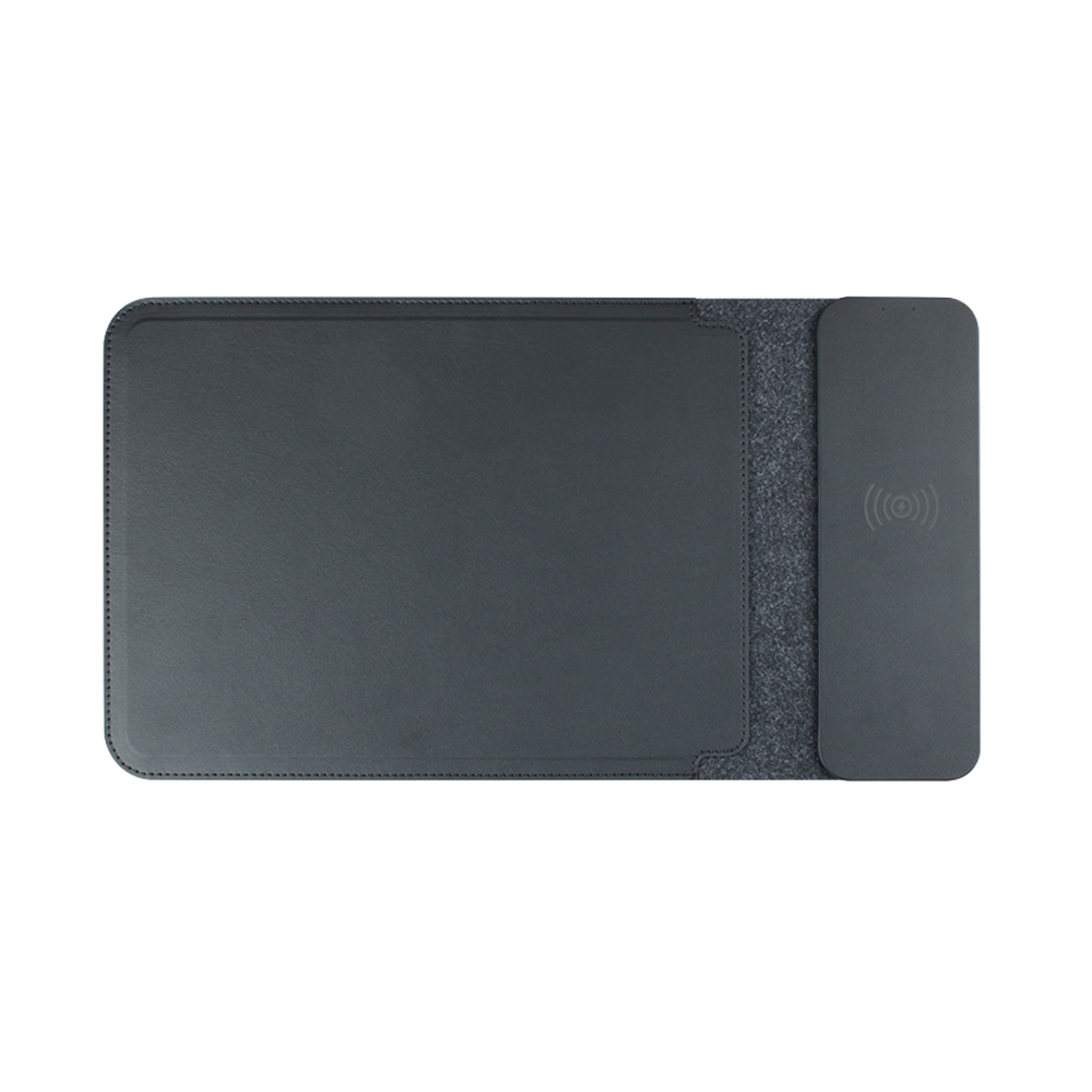 Borsa per laptop portatile 3 in 1 in pelle testurizzata di lusso Tappetino per caricabatterie wireless e custodia per mouse per laptop per telefono16 14 Pro Max Samsung S24 serie 23 (MH-D89)