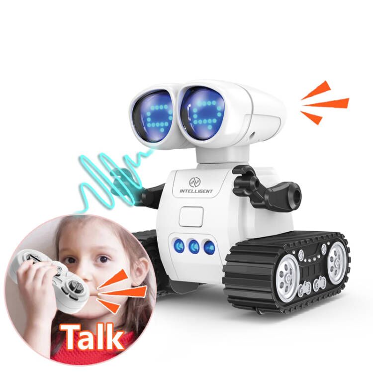 Intercom, Programmable, Remote-Controlled Robot with Variable Eye Lights and Facial Expressions