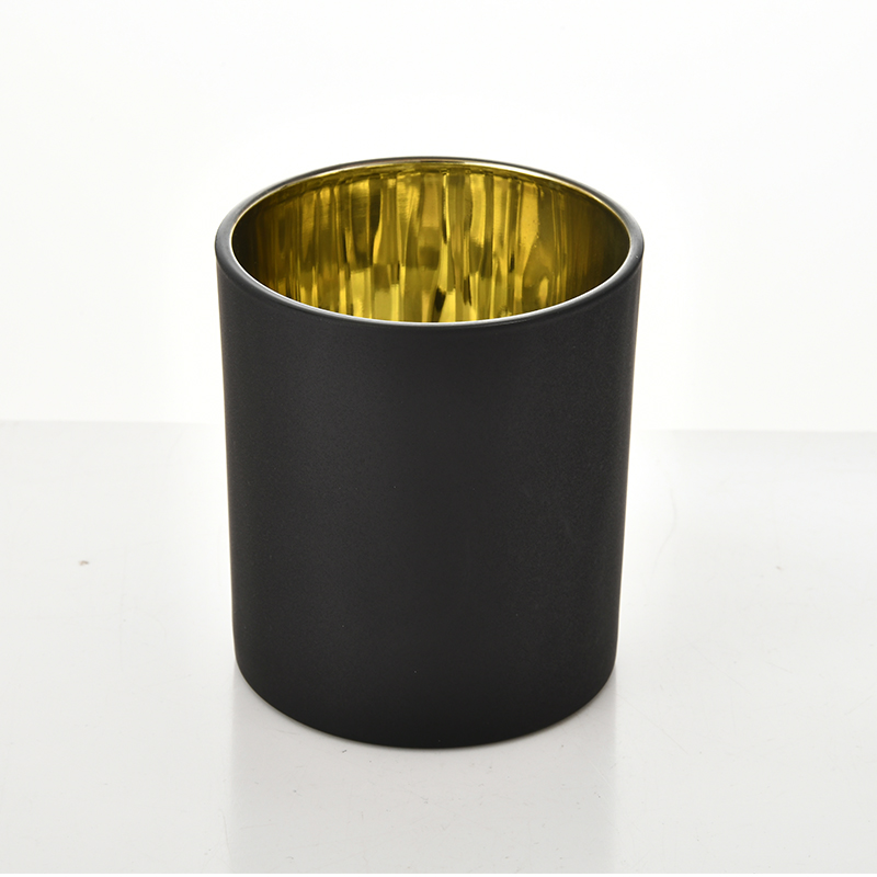 luxury electroplating & black candle jars candle holders for candle making 
