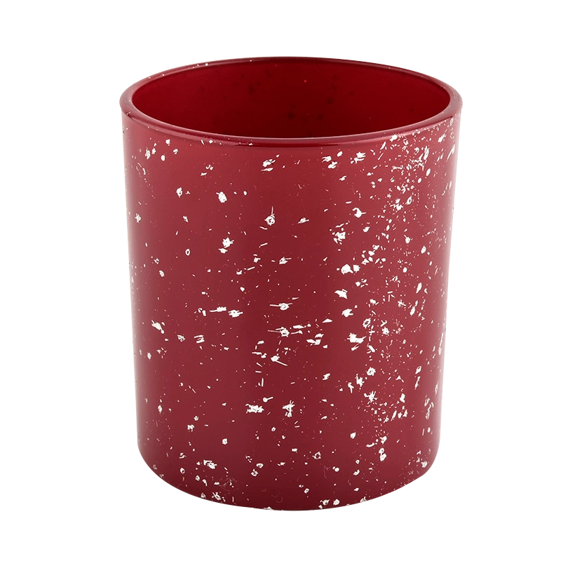 High quality red glass candle vessel luxury candle Jar with Gift Box