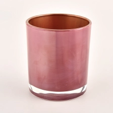 China Wholesale colored glass candles container candle vessels for decorative manufacturer