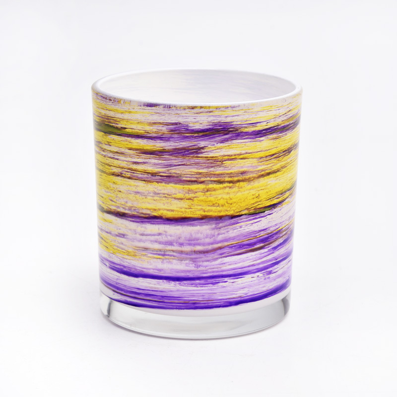 Popular glass candle container customized glass jars wholesale
