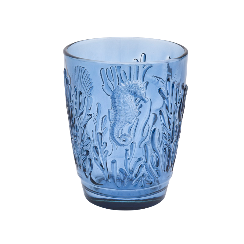 popular glass Jars for Candles custom pattern glass jar wholesale