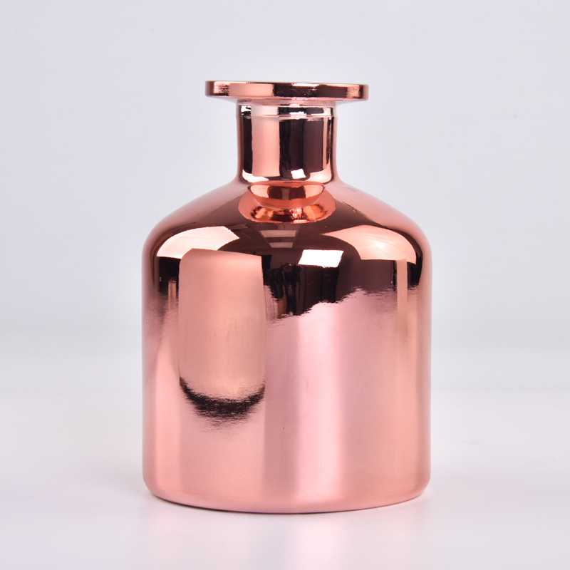 9oz reed diffusers glass bottles electroplated rose gold