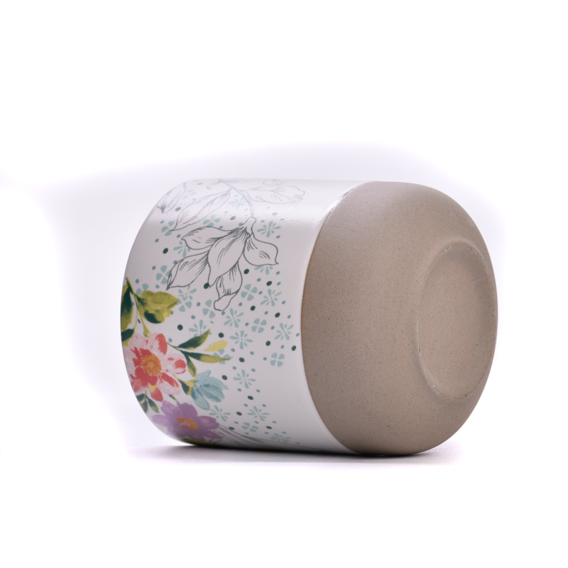 custom decal printing ceramic candle jar supplier