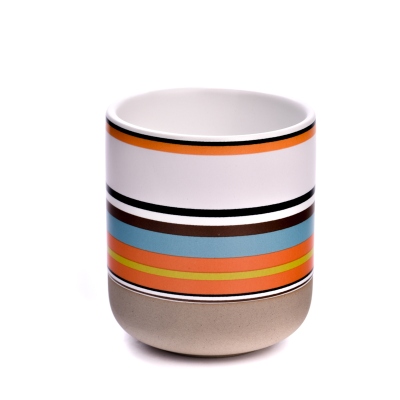 custom design ceramic candle jar with home decor wholesale