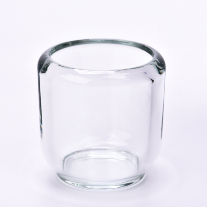 Custom Empty Round Clear Glass Luxury Candle Jar For Candle Making