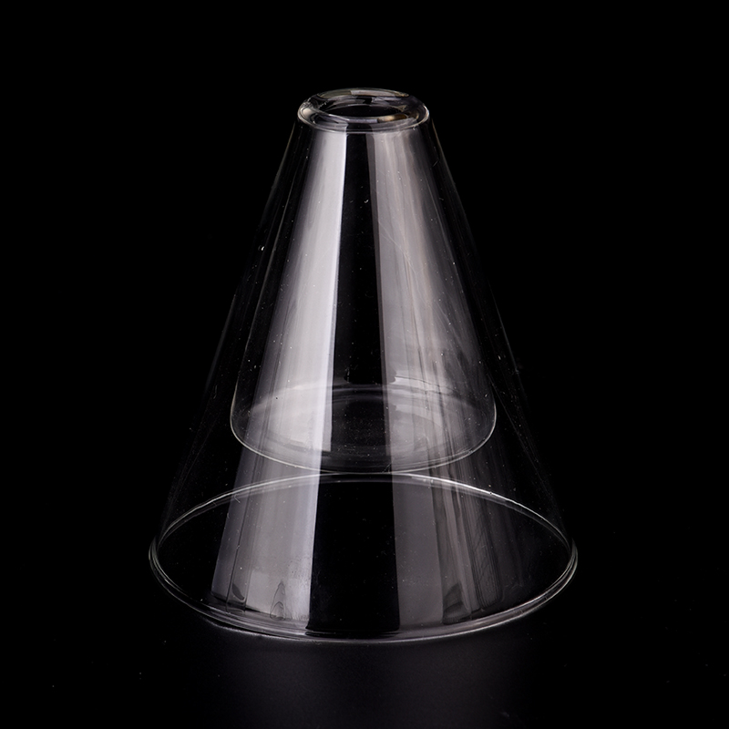 wholesales clear triangle borosilicate glass perfume bottle
