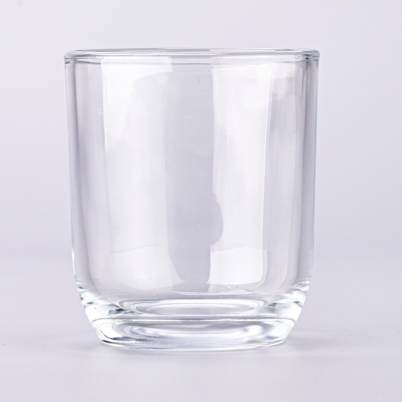 250ml Clear Glass Candle Holders Customized Color Glass Candle Vessels